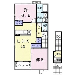 グランパル２１Ｄの物件間取画像